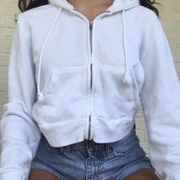 Brandy Melville | Sweaters | Brandy Melville White Zip Up | Poshmark